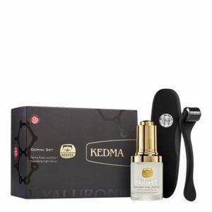 KEDMA DERMA SET-DERMA ROLLER AND ELIXIR+NOURISHING NIGHT SERUM-1 fl oz/30 ml-NEW
